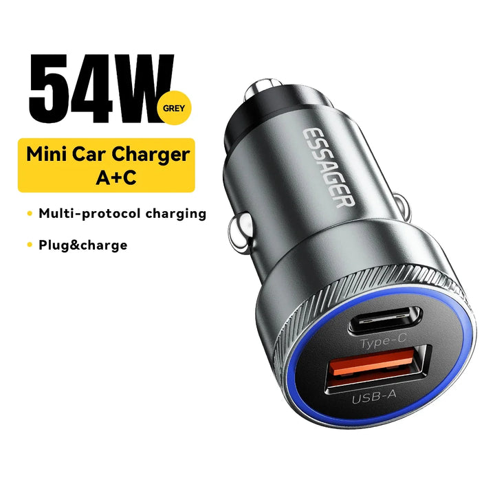 54W USB Car Charger with 5A Fast Charging