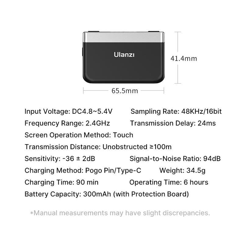 Dual Channel Wireless Lavalier Microphone System for DSLR and Smartphones