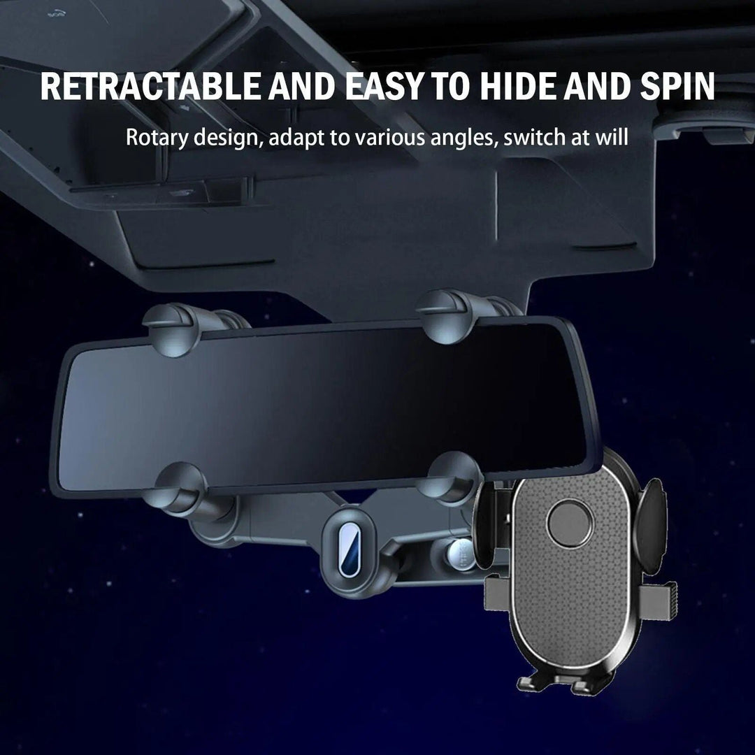 360¬∞ Rotating Car Rearview Mirror Phone Mount