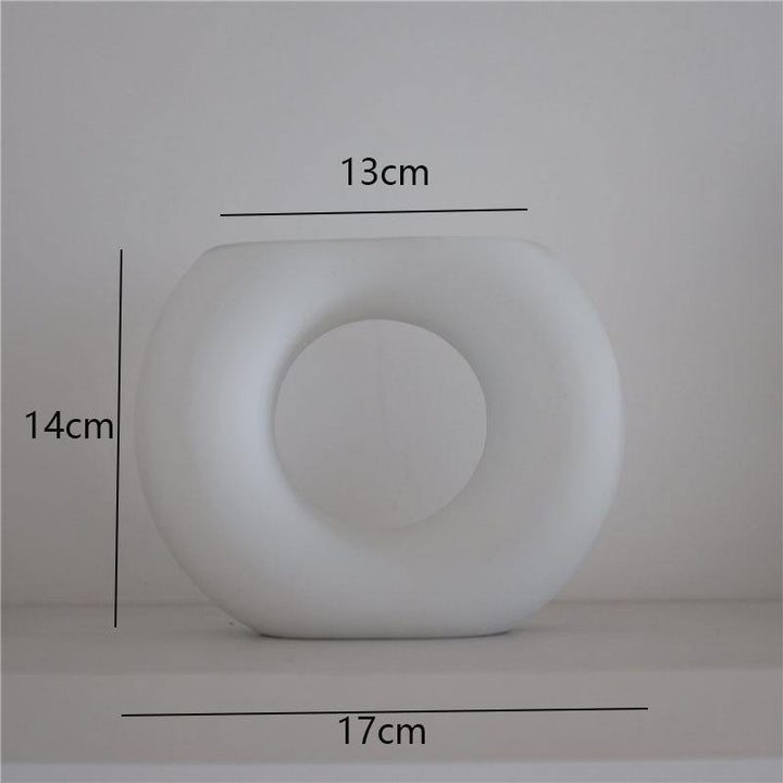 Plain Ceramic Vase Decoration Minimalist Art Flower Home - MRSLM