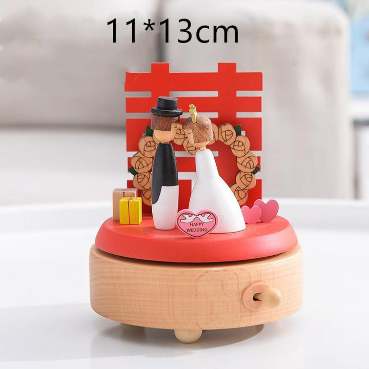 Music Boxes Innovative Rotating Musical Box Wooden Music Box Table Decoration - MRSLM