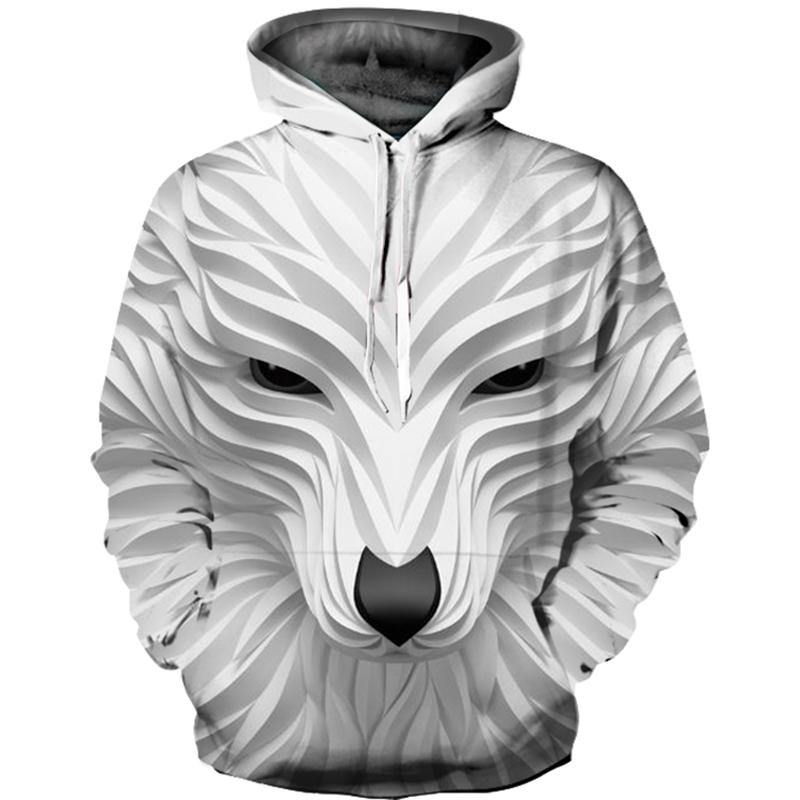 Long Sleeve Hoodies Men Casual Pullovers Hooded Animal 3D Printed Streetwear Boys Sweatshirt Jackets - MRSLM