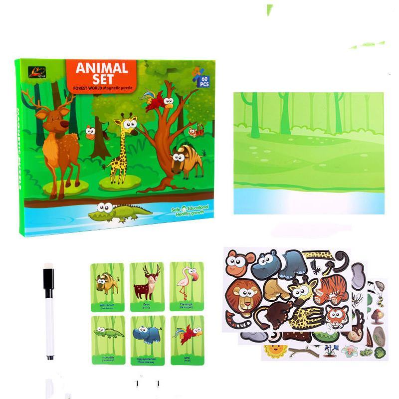 Early Childhood Education Puzzle Magnetic DIY Toy Three-dimensional Puzzle Classic Toys For Children