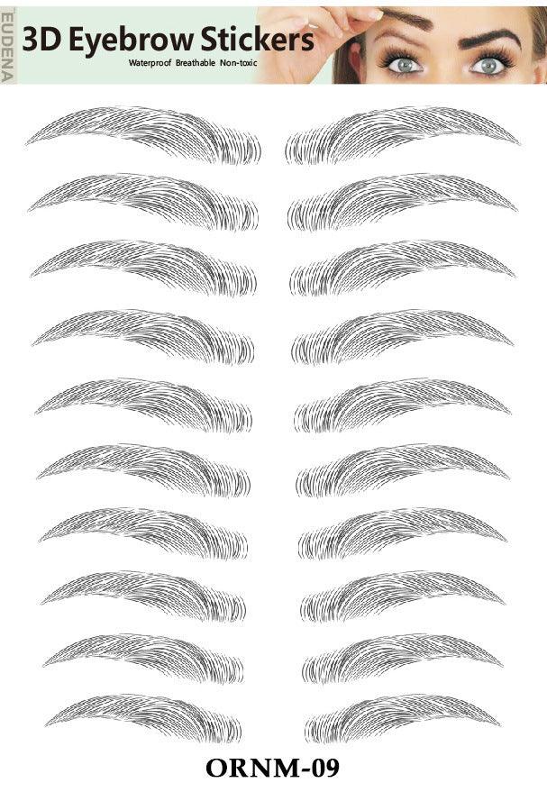 3D Hair-like Eyebrows Makeup Waterproof Lasting Eyebrow Tattoo Sticker Brow stickers False Eyebrows - MRSLM