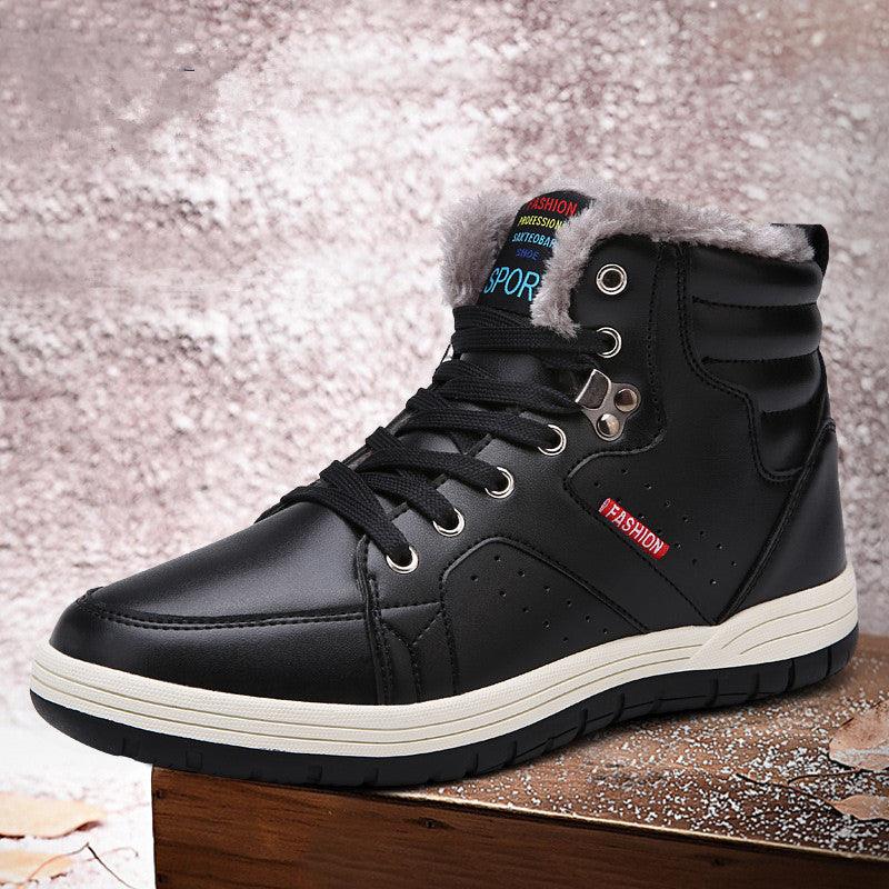 Men's high top cotton shoes