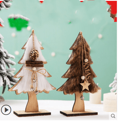 Christmas Decorations Made of Wood and Trees