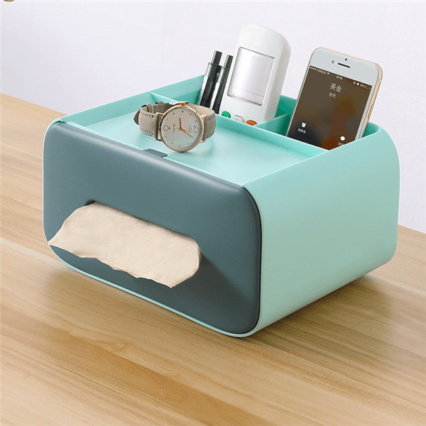 Multifunctional Desktop Tissue Storage Box Cosmetic Makeup Organizer