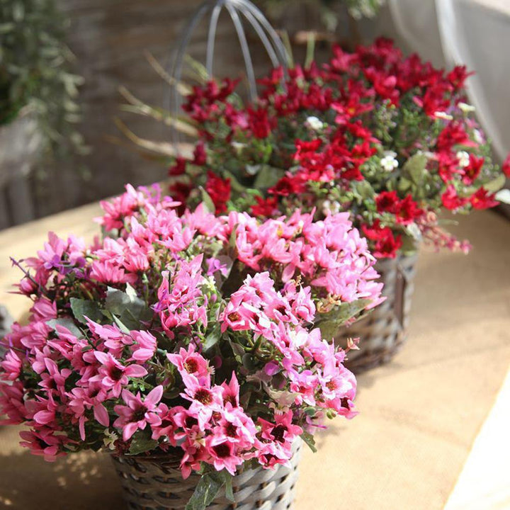 25 Heads/1 Bouquet Artificial Flowers Plant China Aster Simulation Wedding Decor