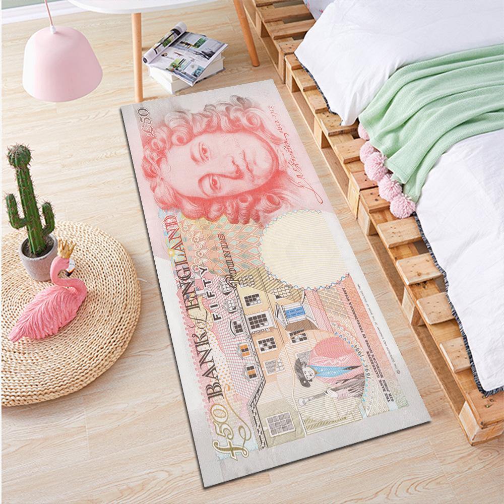 Rectangle Banknote Money Dollar Area Rug Non-Slip Carpet - MRSLM