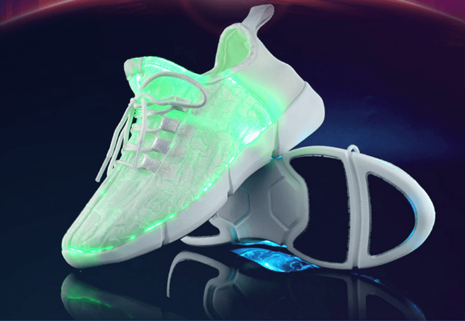 Fiber Optic LED Shoes USB Recharge Glowing Sneakers Man Llight Up Shoes