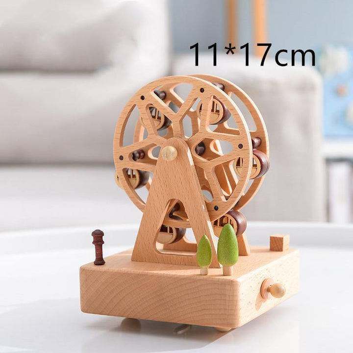 Music Boxes Innovative Rotating Musical Box Wooden Music Box Table Decoration - MRSLM