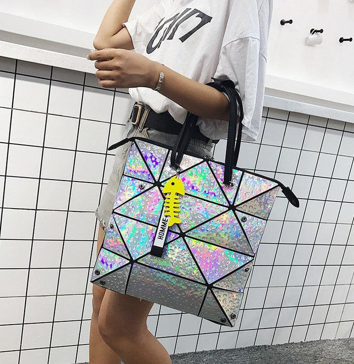 New wave high-grade bag oceanic laser single shoulder large capacity class handbag - MRSLM