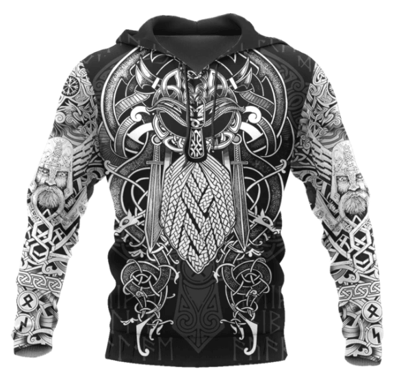 Viking Odin Best Viking Tattoo 3D Hoodies Men/women Hipster Streetwear Outfit