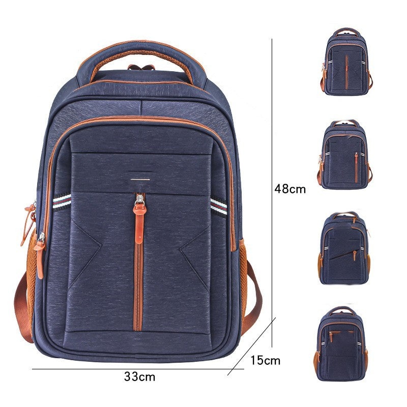 Large Capacity And Simple Men's Backpack Computer Bag