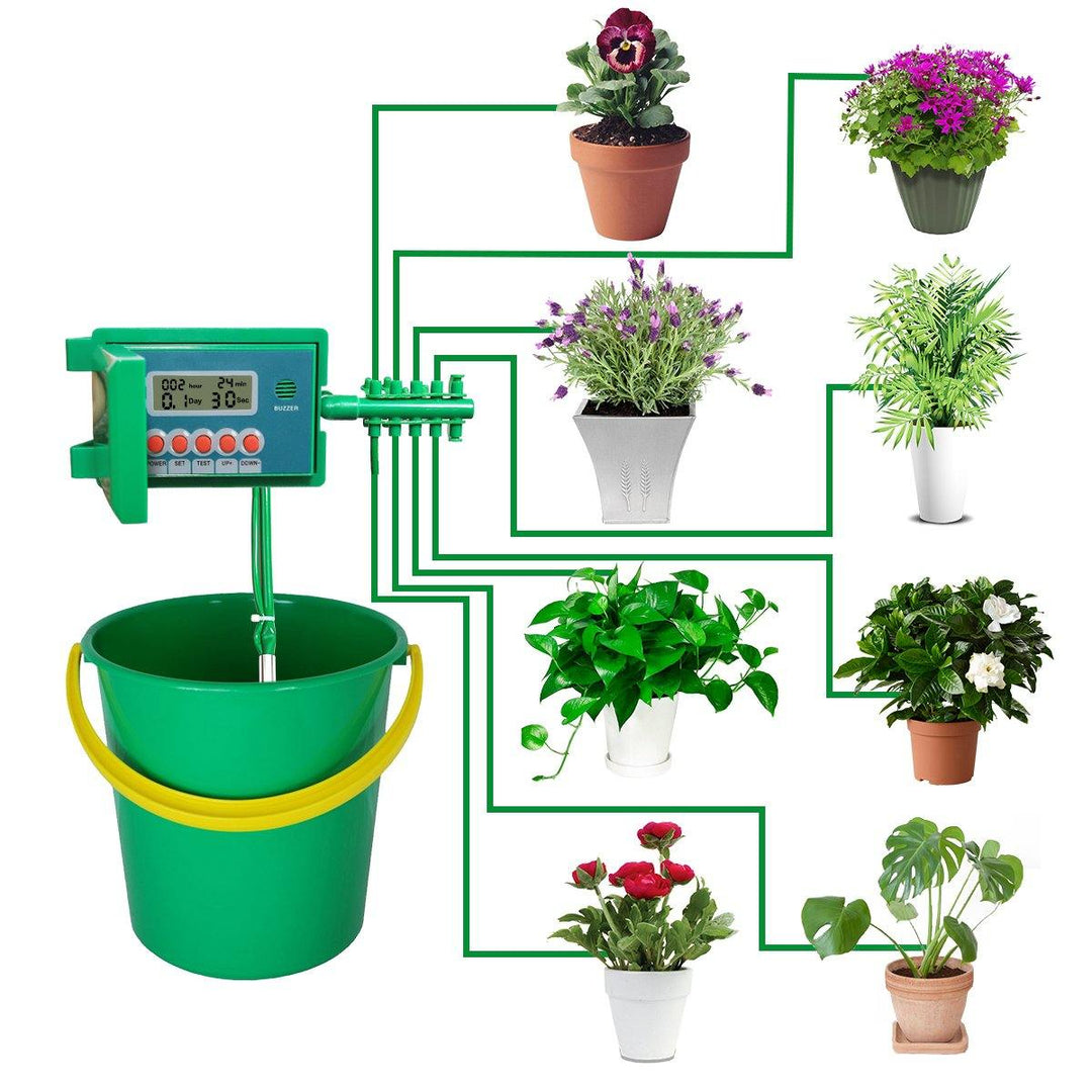 Automatic Micro Home Drip Irrigation Watering Kits System Sprinkler with Smart Controller for Garden (Green)