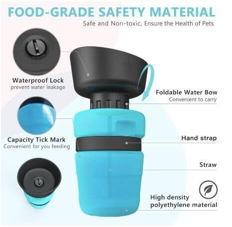 Pet Outdoor Foldable Bottle Dog Travel Water Bottle Dog Water Dispenser - MRSLM