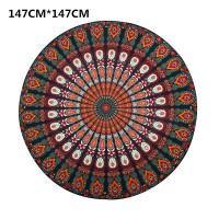 Printed Round Beach Towels And Yoga Mat (Green)