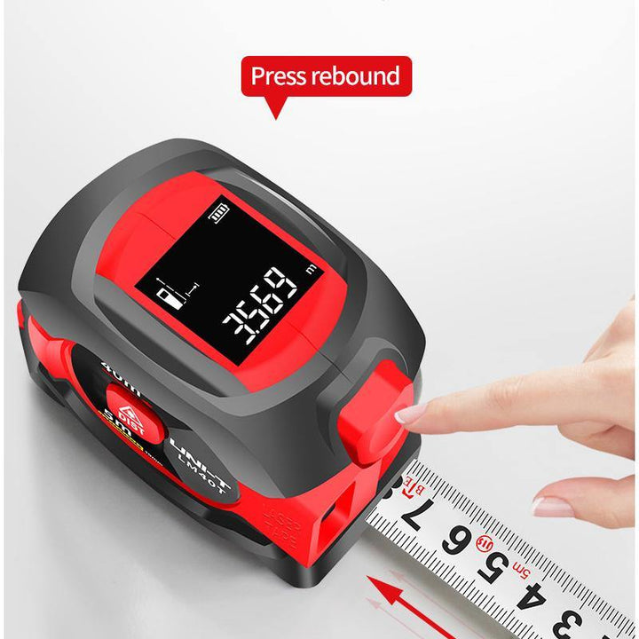 UNI-T Laser Measuring Tape Measur Digital Distance Meter Rangefinder Retractabl Laser Ruler Trena a Laser Professional (Black)