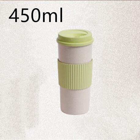 Reusable Coffee Tea Cup Random Color Wheat Straw Mug Coffee Cup with Lid Home Outdoor Water Bottle Travel Insulated Cup - MRSLM