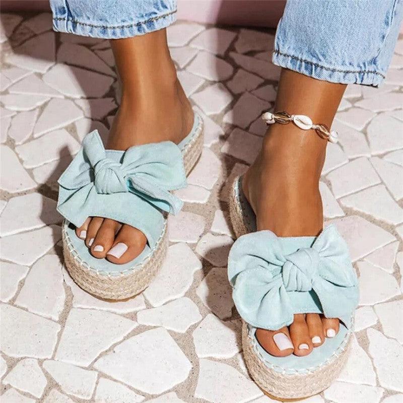 Bow sandals and slippers