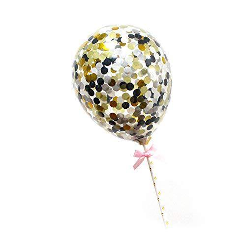 Transparent Confetti Balloon Cake Topper Decoration Party Supplies - MRSLM