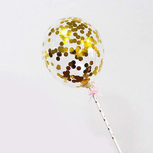 Transparent Confetti Balloon Cake Topper Decoration Party Supplies - MRSLM