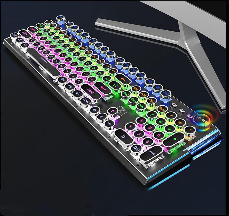 Mechanical Keyboard 104 Anti-ghosting Luminous Blue Black Red Brown Switch LED Backlit wired Gaming Keyboard