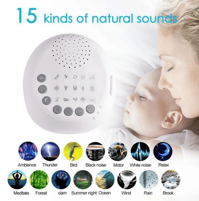 White Noise Machine for Baby Sleeping & Relaxation (White)