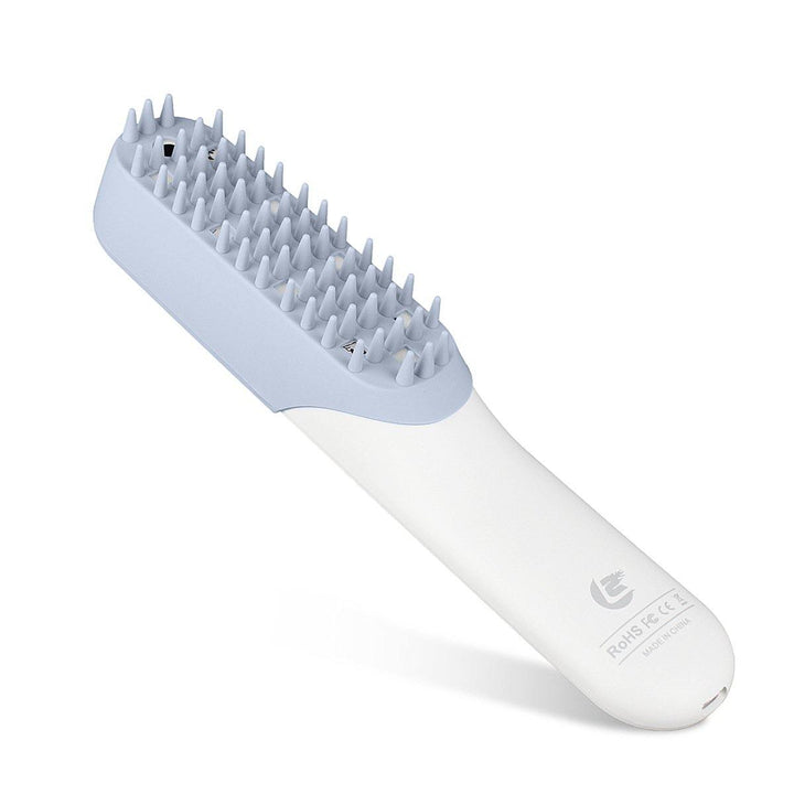 Pet Silicone Massage Brush Deodorant Sterilization Comb Handle Dog Grooming Shaving Massage Cleaning Comb Fur Remove Brush (Blue) - MRSLM