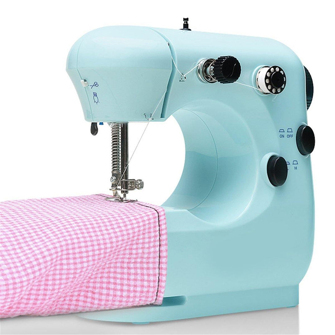 Mini Portable Electric Desktop Sewing Machine 2 Speeds For DIY Stitch Clothes Fabric