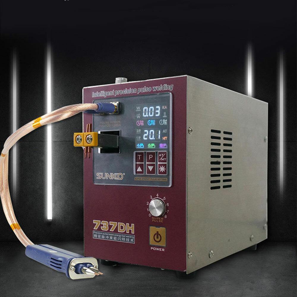 SUNKKO 737DH 4.3KW Spot Welding Machine Upgraded Induction Delay Battery Spot Welding Machine 18650 Lithium Battery High-power Small Touch Welder