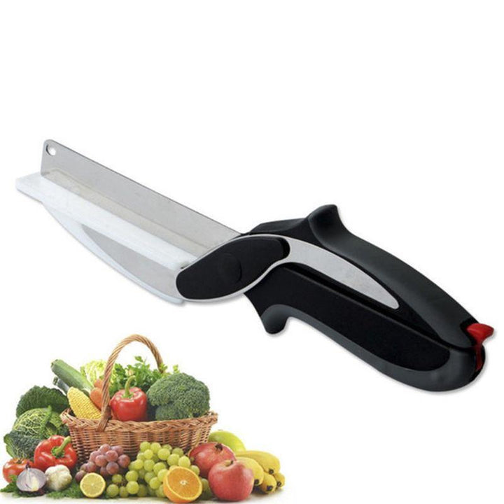 2-in-1 Multifunctional Stainless Steel Scissors and Cutting Board - The Ultimate Kitchen Utility Knife