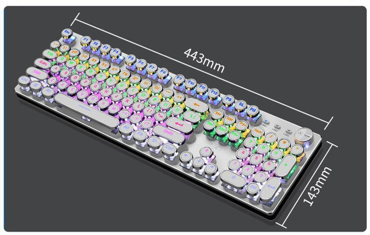 Mechanical Keyboard 104 Anti-ghosting Luminous Blue Black Red Brown Switch LED Backlit wired Gaming Keyboard