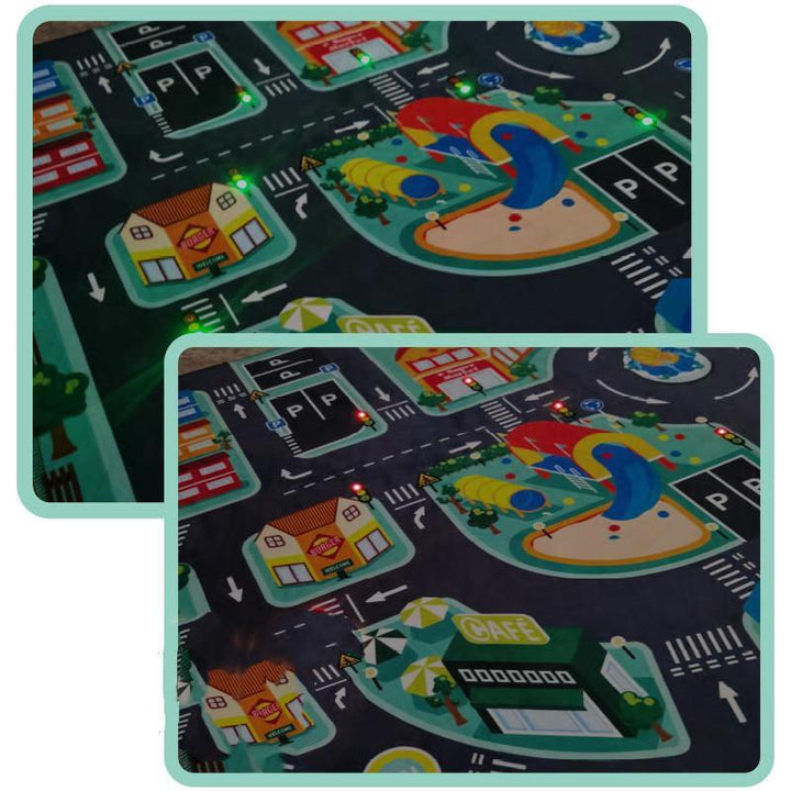 LED Lighter Rode Rugs For Kid Play Climb Carpets (Green)