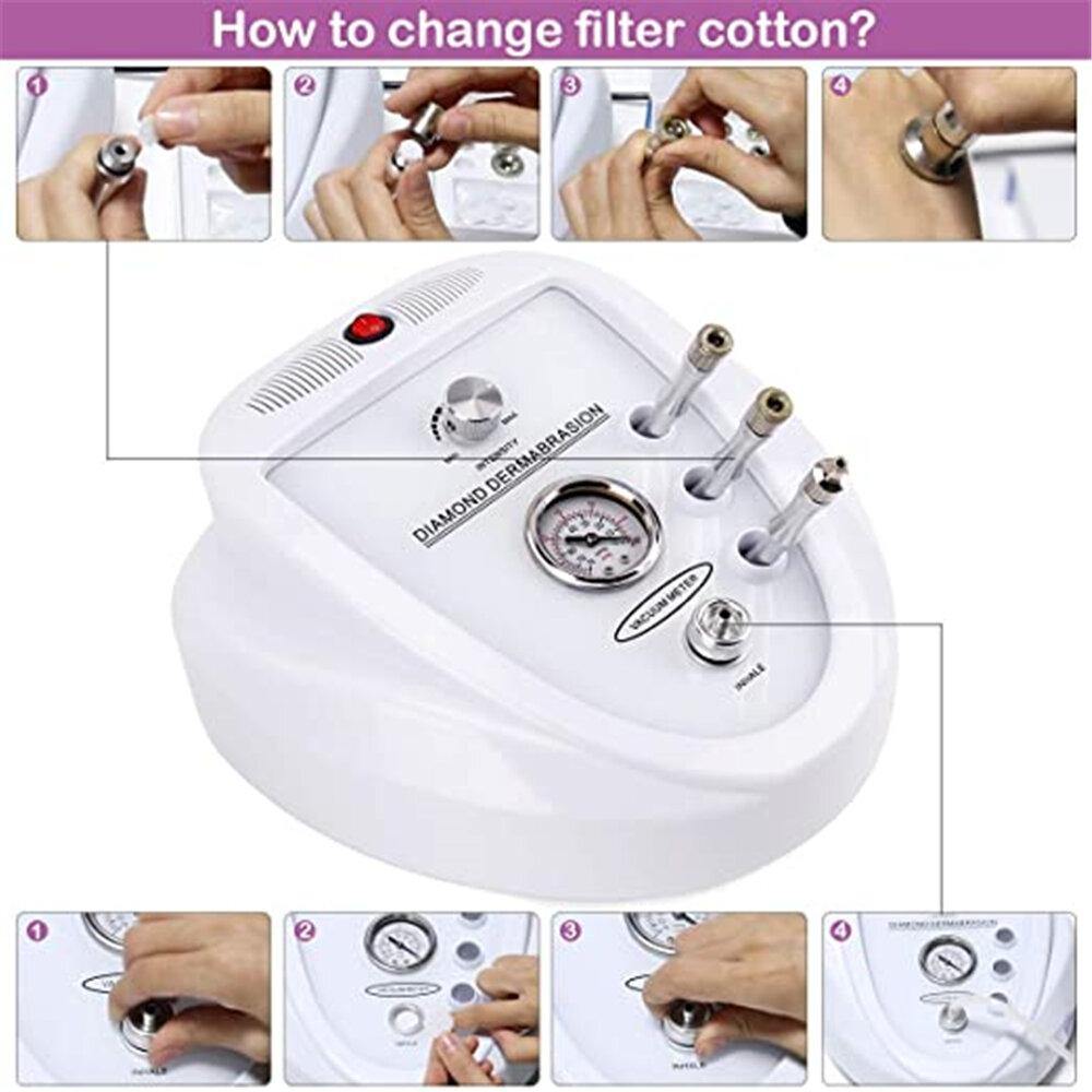 Diamond Microdermabrasion Dermabrasion Machine Professional Home Use Facial Beauty Salon Equipment (Suction Power 65-68cmhg)