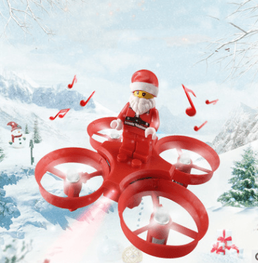 Santa Claus Building Blocks Quadcopter Remote Control Aircraft