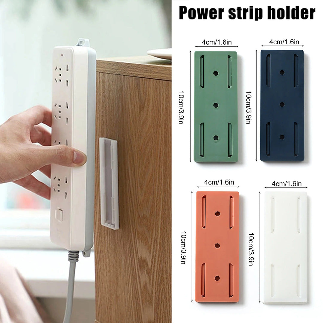 Seamless Wall-Mounted Power Strip and Cable Organizer