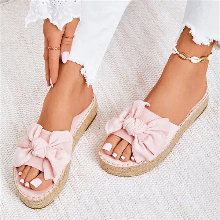 Bow sandals and slippers