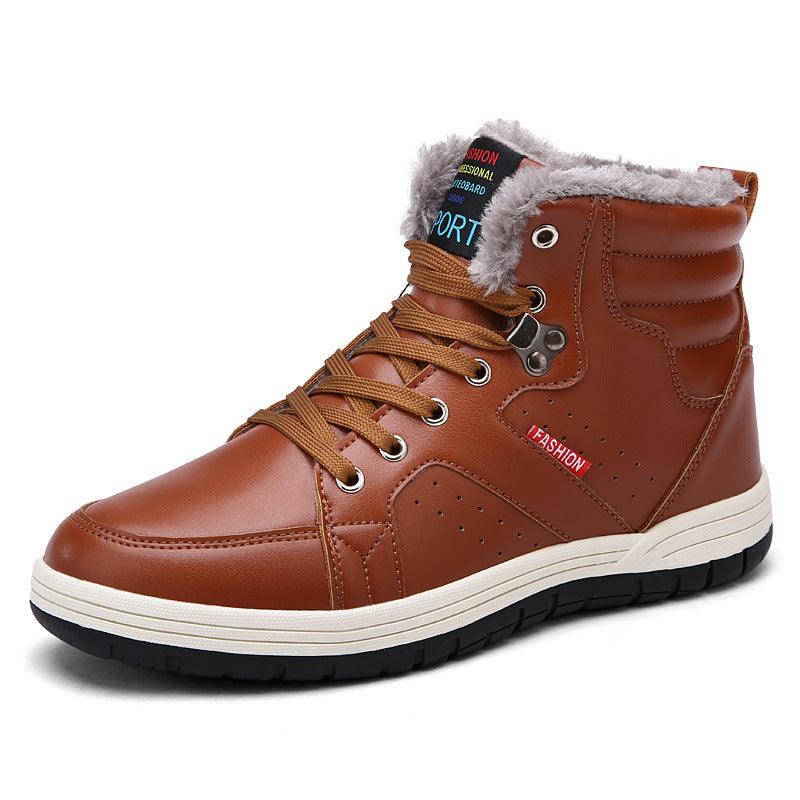 Men's high top cotton shoes