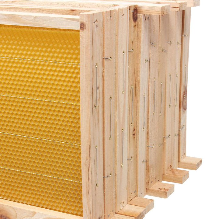 10Pcs Bees Wax Foundation Sheets Wood Beekeeping Pine Beehive Frame 49X23.5 cm