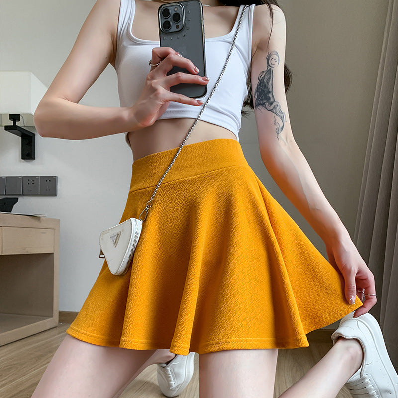 Summer Mini Pleated Skirt with Built-In Shorts