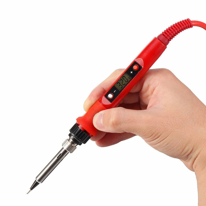 80W Soldering Iron LCD Digital Electric Welding Tools Solder Wire Tweezers Hand - MRSLM