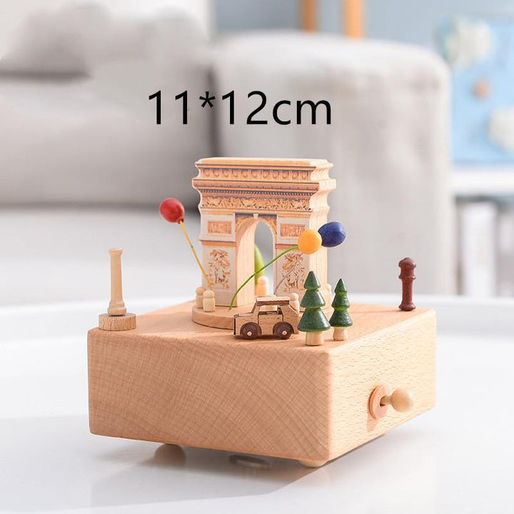 Music Boxes Innovative Rotating Musical Box Wooden Music Box Table Decoration - MRSLM