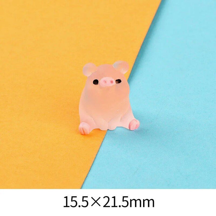 Cute Resin Piggy Decoration for Console & Rearview Mirror