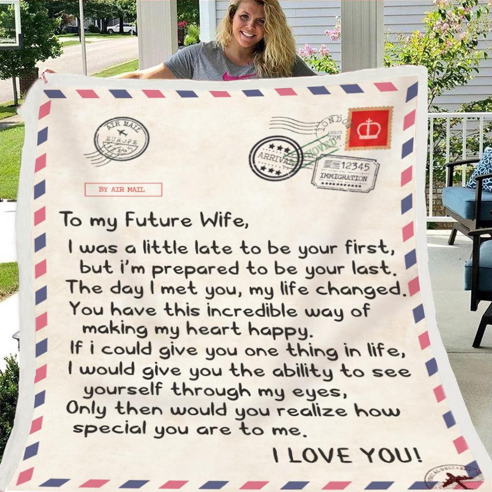 Fleece Blanket to My Daughter Son Wife Letter Printed Quilts Air Mail Blankets Positive Encourage and Love GiftsDrop Ship - MRSLM