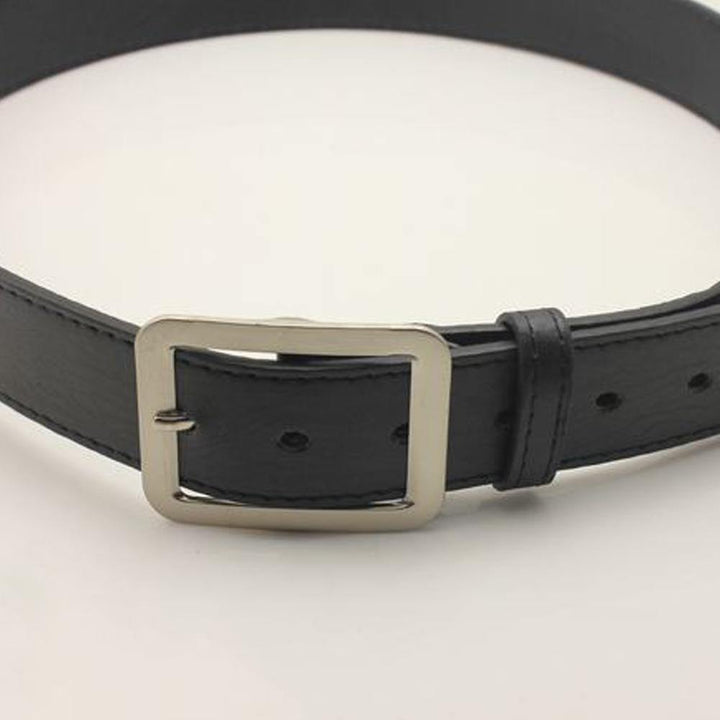 43 Inches Men Women Casual Faux Leather Belts Alloy Square Buckle Waist Strap