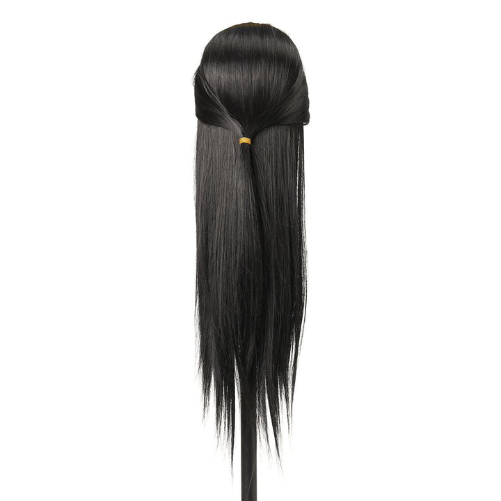 27Inch Black 30% Human Hair Hairdressing Training Head