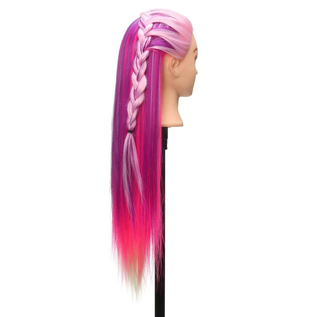 27'' Colorful Practice Training Head Long Hair Mannequin Hairdressing Salon Model