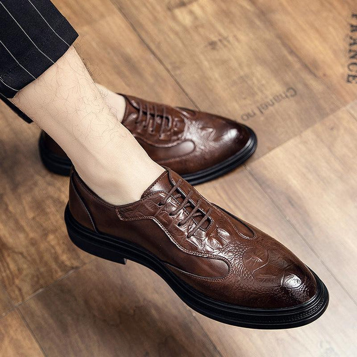 Korean Style Trendy Hair Stylist Leather Shoes