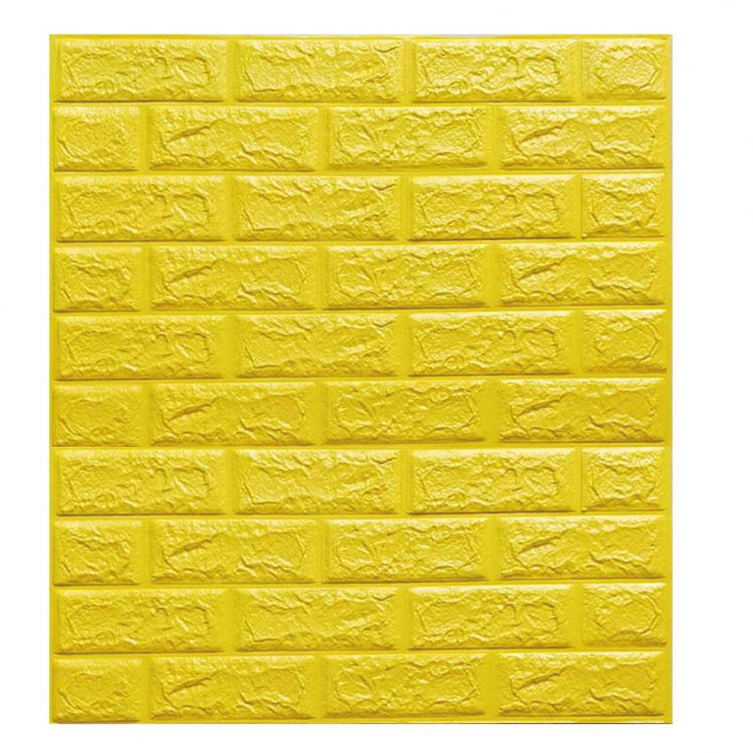 3D Brick DIY Wall Sticker Self-adhesive Waterproof Panels Wallpaper Decal 3D Brick Pattern Foam Wall Sticker for Home Decor - MRSLM